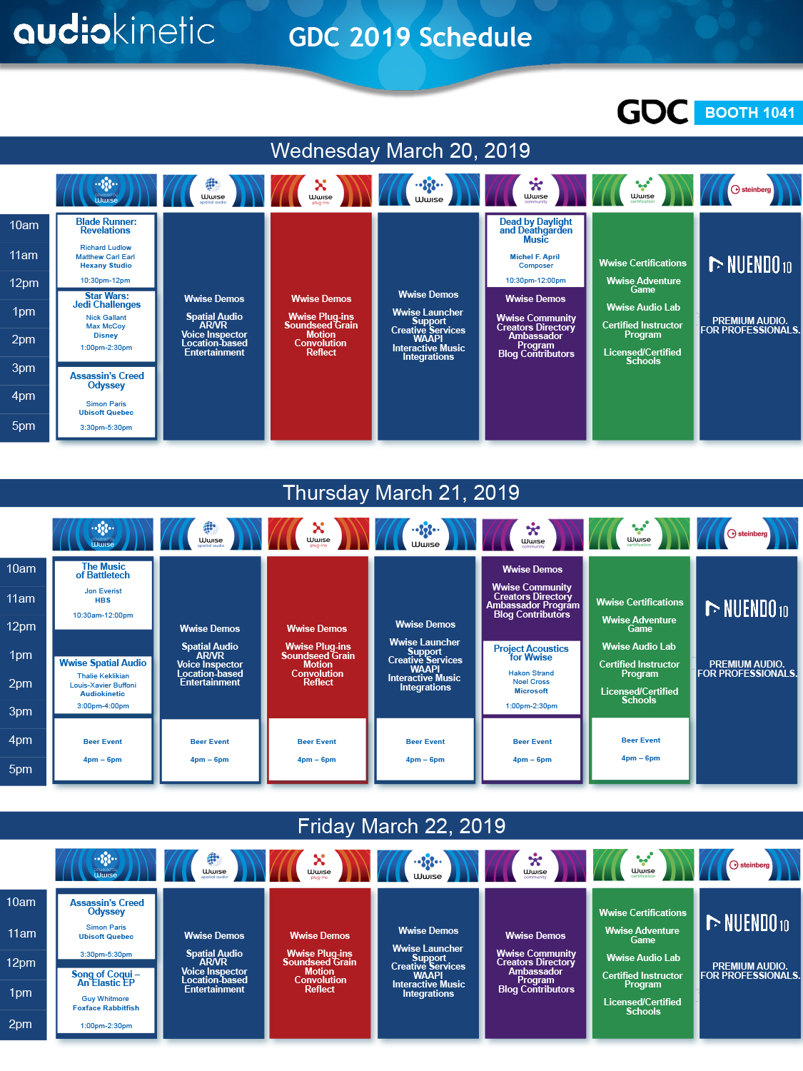 scheduleGDC2019