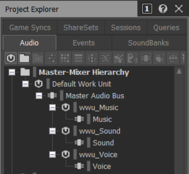 Master-Mixer Hierarchy - Work Units