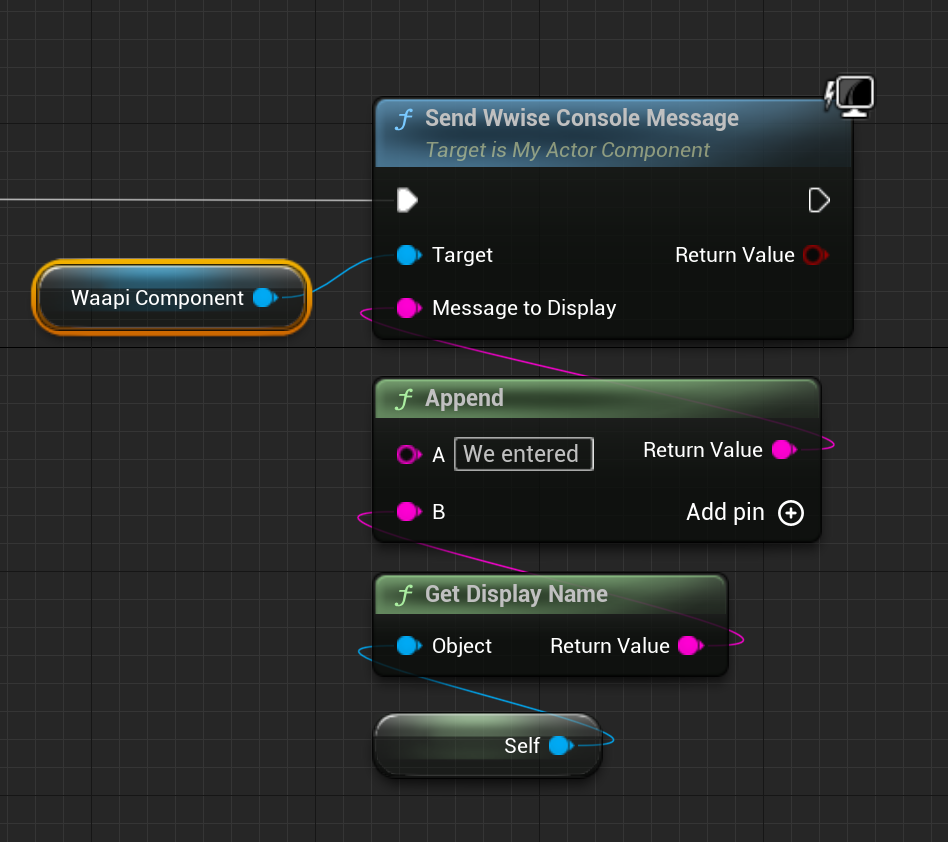 Encapsulating a WAAPI call from a blueprint